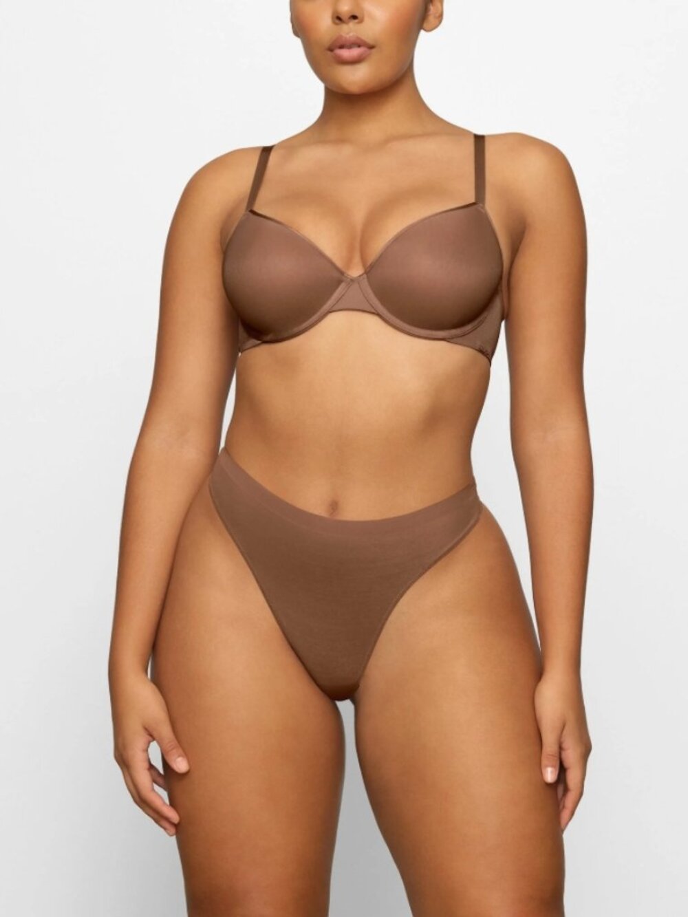 NEW SKIMS Weightless Demi Bra Jasper Soft Brown 34DDD 34F NWT